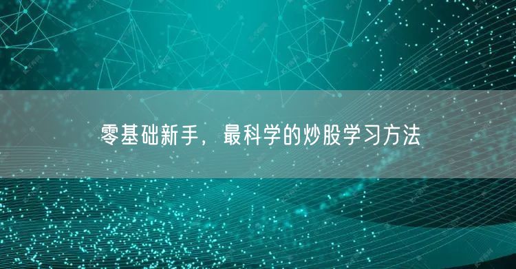 零基础新手，最科学的炒股学习方法
